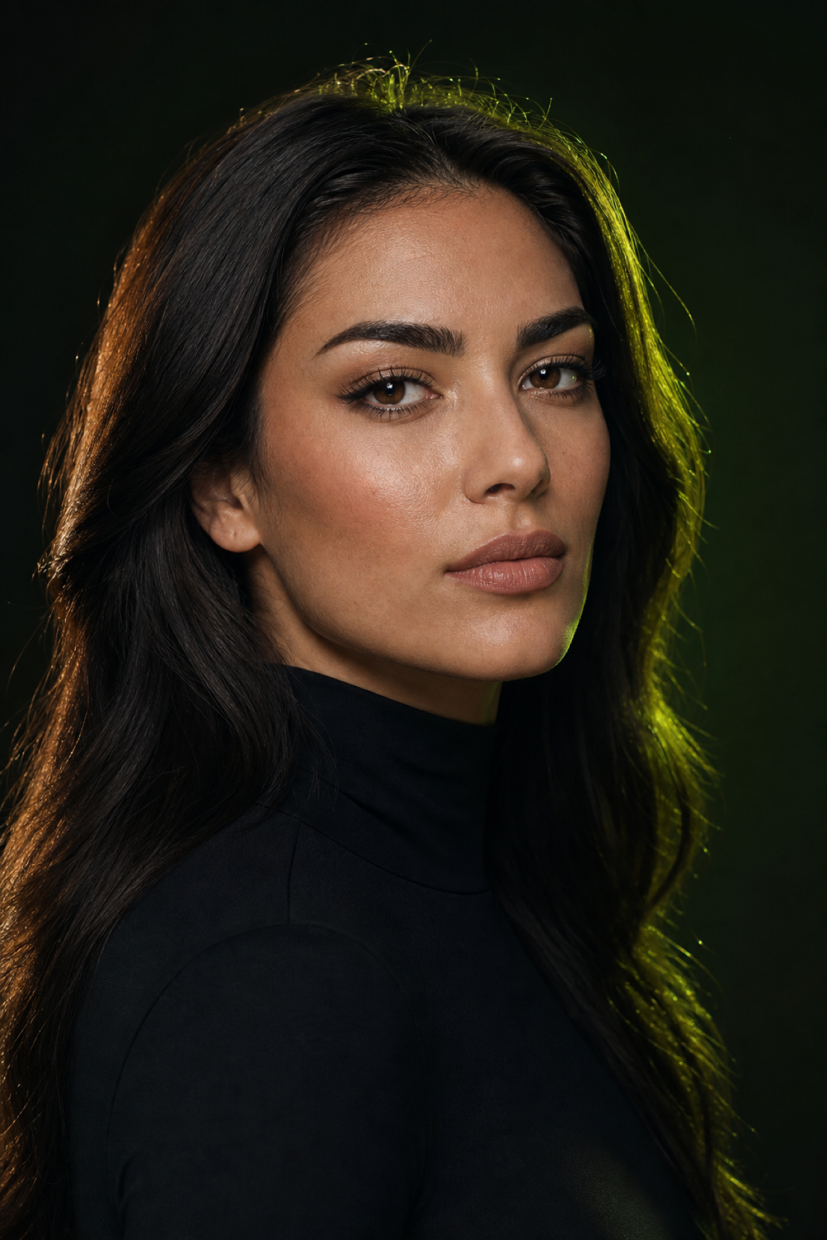 Woman shown in a sample MogCard portrait